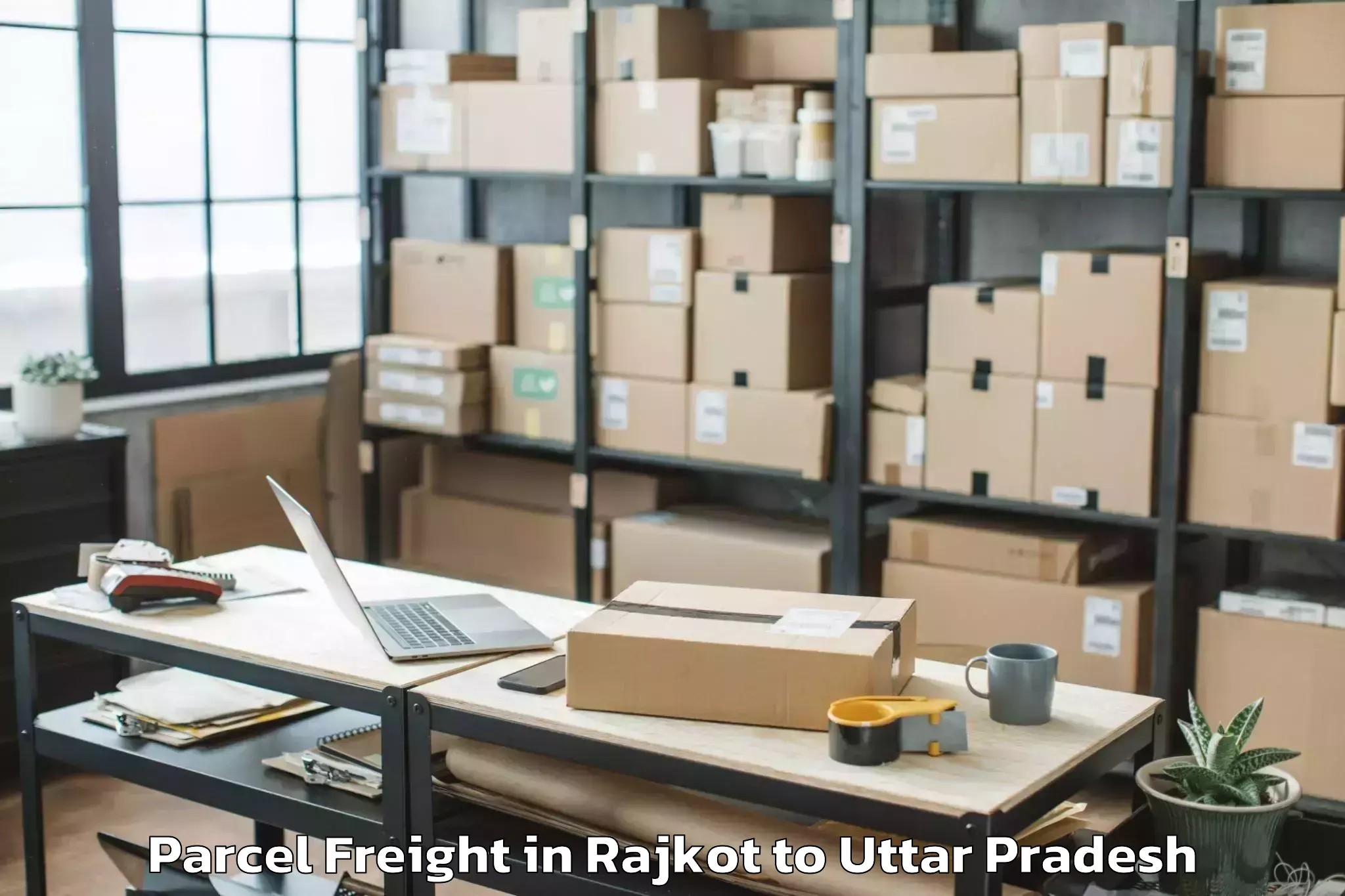 Trusted Rajkot to Pahasu Parcel Freight